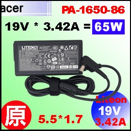 ti65W Acer jAcer 19V 3.42A, 5.5/1.7mm iADP-65VH Fj