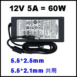 i12V j12V * 5A (5.5*2.5mm / 5.5*2.1mm) 