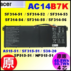 ��t AC14B7K�i AC14B7K= 50.7Wh�jAcer SF314-51 SF314-56 SP515-51 �q���i4��j
