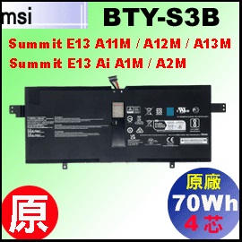 ��t BTY-S3B�iBTY-S3B= 70Wh�jMSI Summit E13 A11MT A12MT A13MT �q��