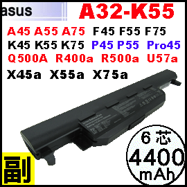 A32-K55iK55= 4400mAhj Asus A45 A55 A75 F45 F55 F75 K45 K55 K75 qi6j