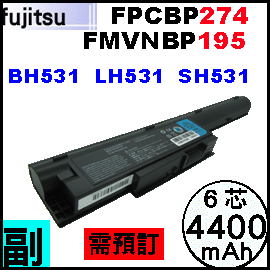 i FPCBP274 = 4400 mAhjFujitsu LifeBook BH531 LH531 SH531 q