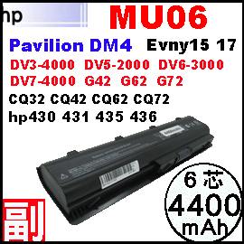 MU06iDM4= 4400mAhjHP Pavilion DM4-1000 DV3-4000 DV6-3000 DV6-6000 DV7-4000 DV7-4100 q