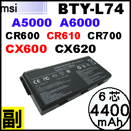 BTY-L74【CR600 = 4400 mAh】MSI CR500 CR620 CR700 CX500 CX600 CX620 CX700 CX720 電池